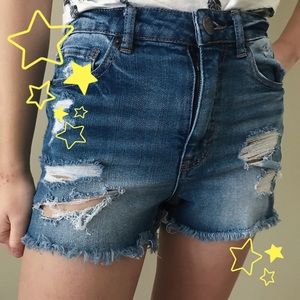 Aeropostale High Waisted Denim Shorts